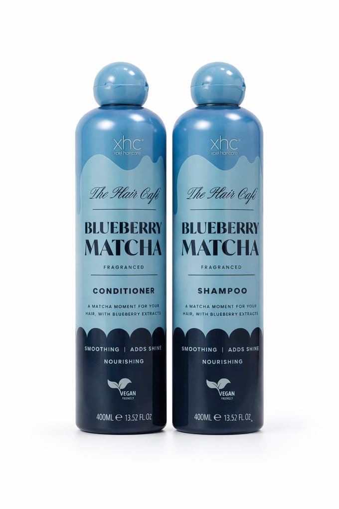 KadootjeThuis.nl Shampoo & Conditioner Set Blueberry Matcha – Haarverzorging Duo – 2x 400 ml
