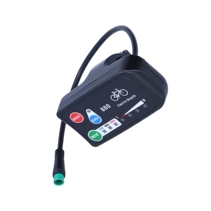 Elektrische Fiets voor KT‑LED880 Display E‑Bike 36V 48V Display Meter E‑Bike Accessoires wit