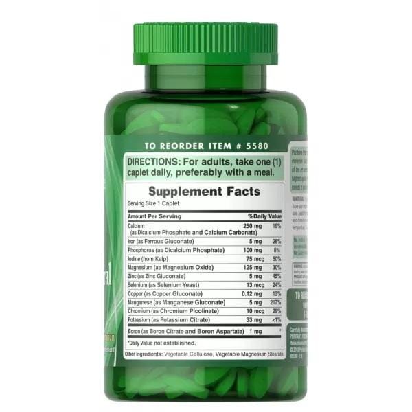 Puritan's Pride - Super Multi Minéral Chélaté, 100 Caplets Enrobés