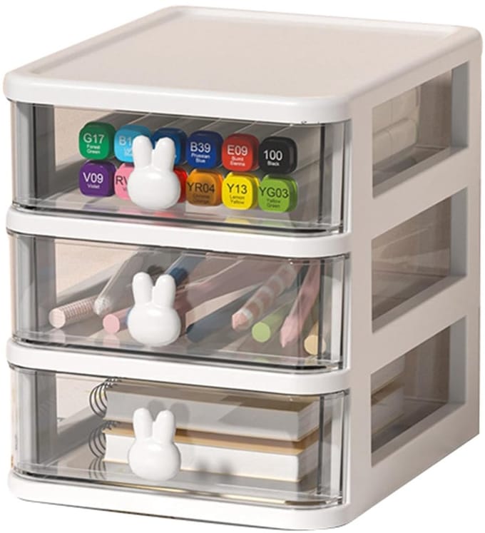 Dailygoods- Bureau-organizer grote capaciteit - Opbergdoos met deksel