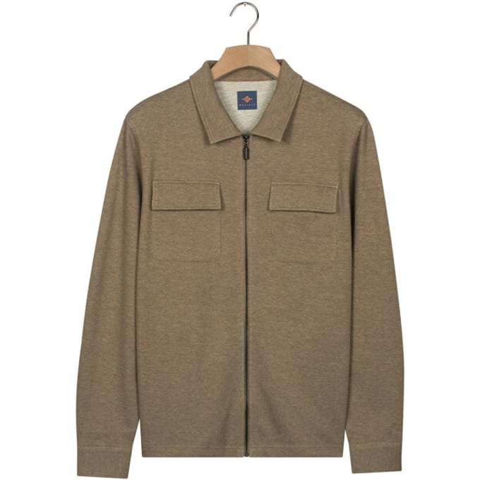 Baileys Vest Sweat Full Zip Chest Pockets Taupe / male