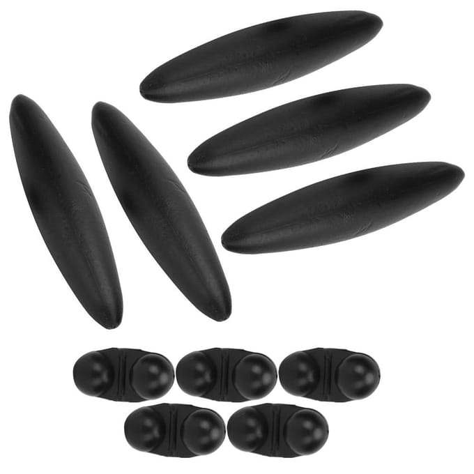 5 stuks Draagbare EVA Meerval Dobbers en Bel Visaccessoires Hoge Sterkte Zwart gray