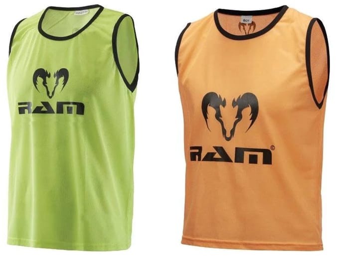 Training Hesjes - Fluoriserend - met Draagtas - 10 Stuks - Oranje - Medium 34 inch