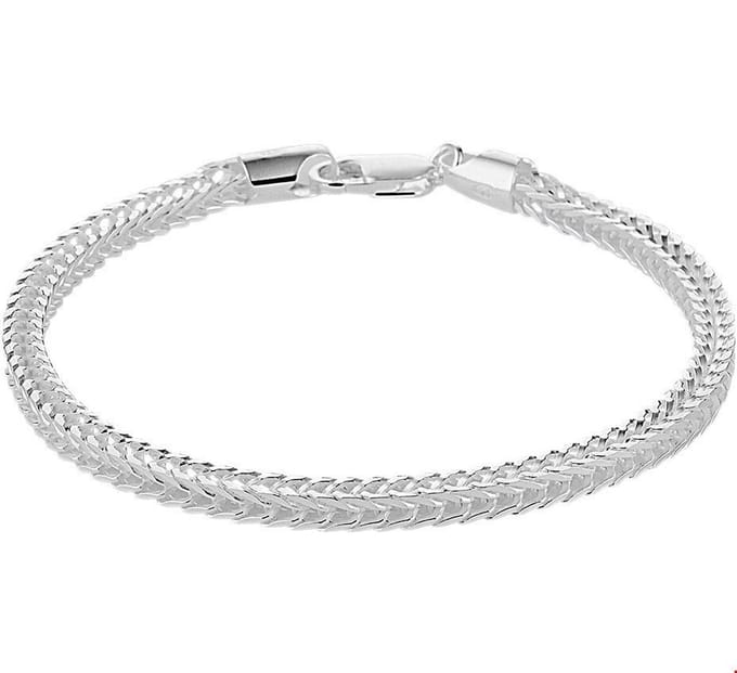 Zilveren Armband vossestaart 4 1021151 21 cm