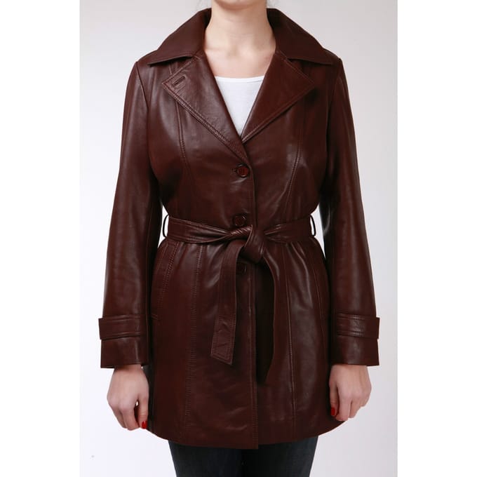 Dames 3/4 lengte strikriem trenchcoat-Oldbury
