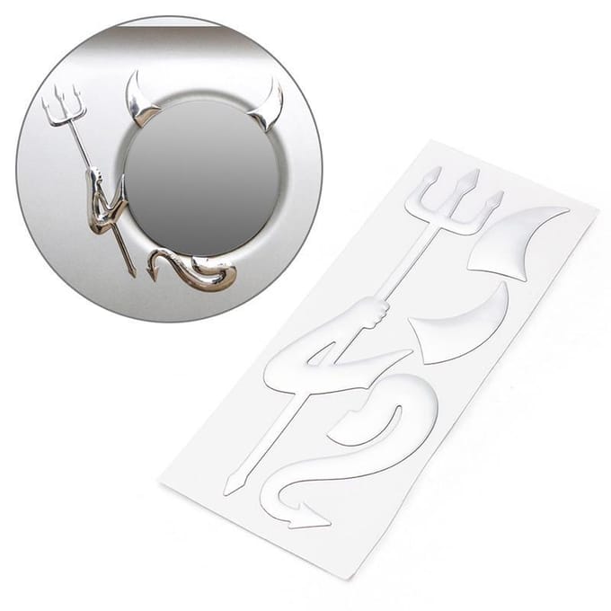 Leuke 3D Waterdichte Angel Patron Little Devil Demon Auto Emblem Decal Sticker Auto DIY Accessoires 2PCS