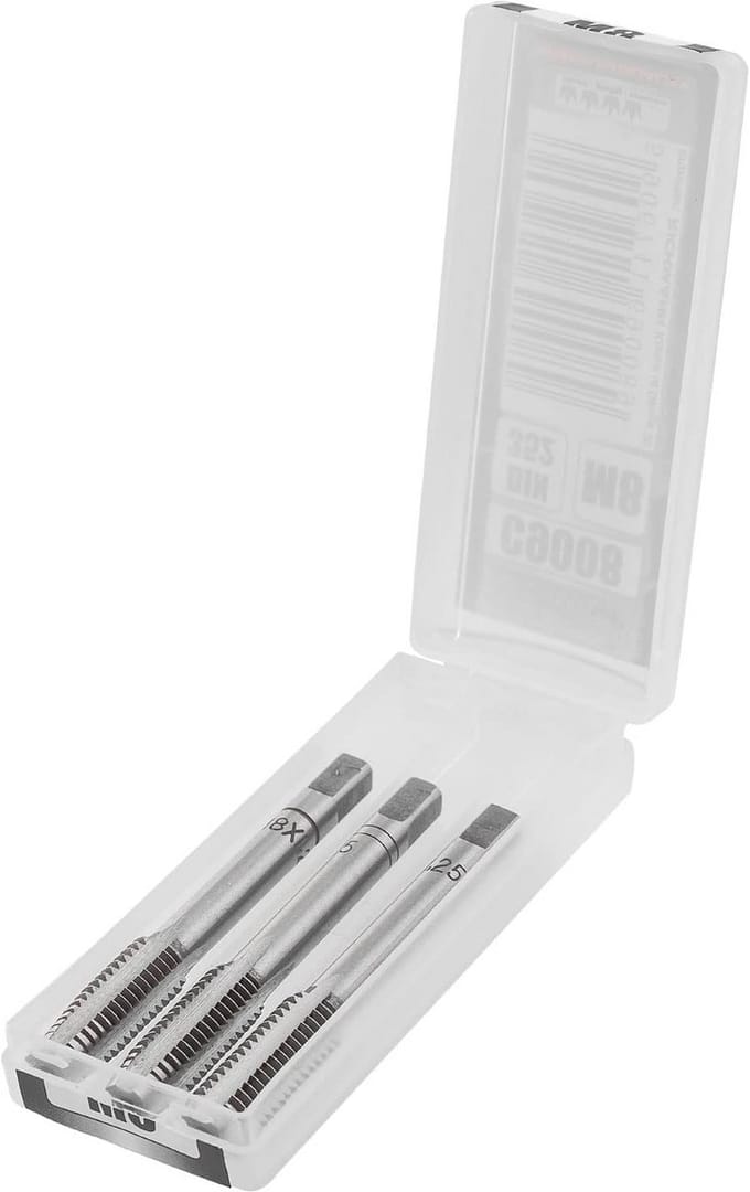 Schroefdraadborenset M3 x 0,5 - 3-in-1 HSS-G - Voorsnijder, Middensnijder en Eindsnijder
