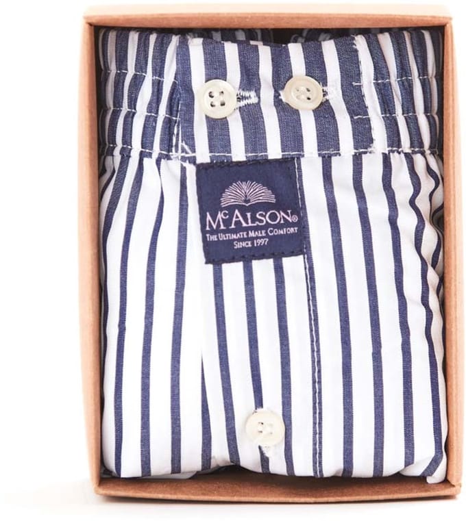 McAlson Boxershort - Classic striped navy white (M)