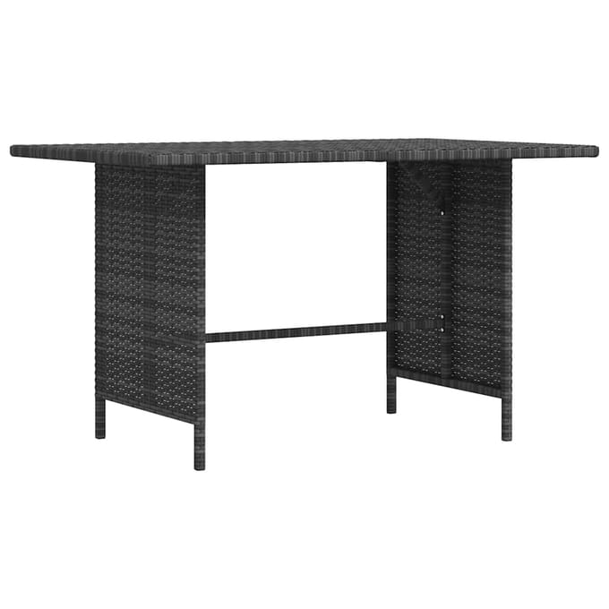 vidaXL - Tuintafel - 110x70x65 - cm - poly - rattan - grijs