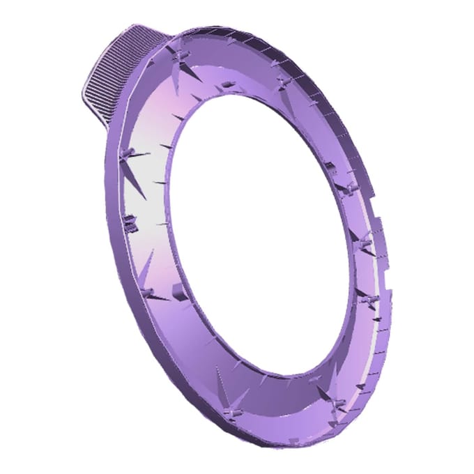 AEG deurkader, voorzijde, zilver, Ø490mm,Mass 140123070058