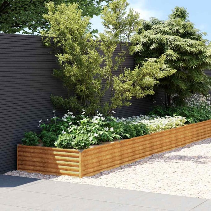vidaXL - Plantenbak - verhoogd - 770x100x36 - cm - cortenstaal