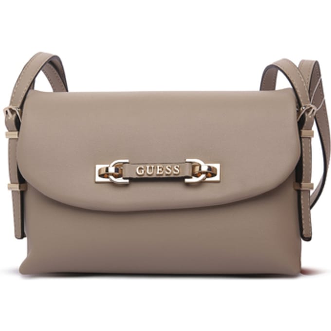 GUESS schoudertas Lefia Flap Shoulder Bag Simply Taupe