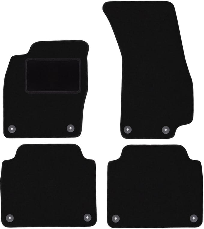 Zwarte velours vloermatten voor: Audi A8 D5 4N sedan (2017-)