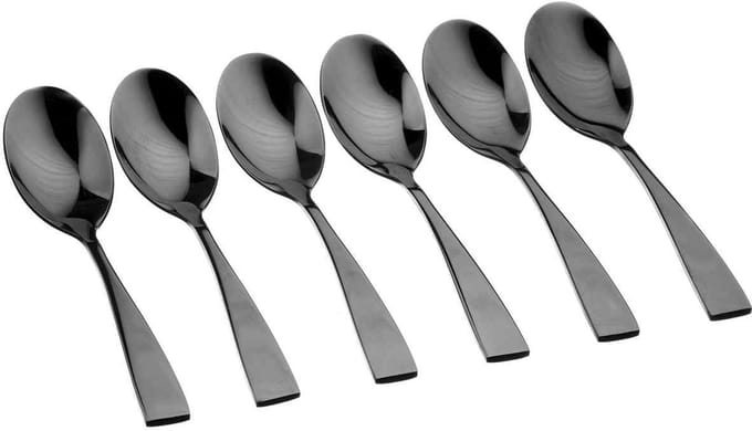 Set van 6 Kleine lepels SVEN - Zwart