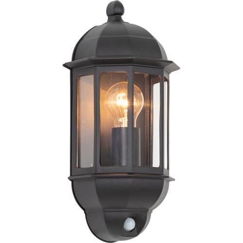 KS Verlichting Verona Muurlamp met Bewegingssensor Zwart