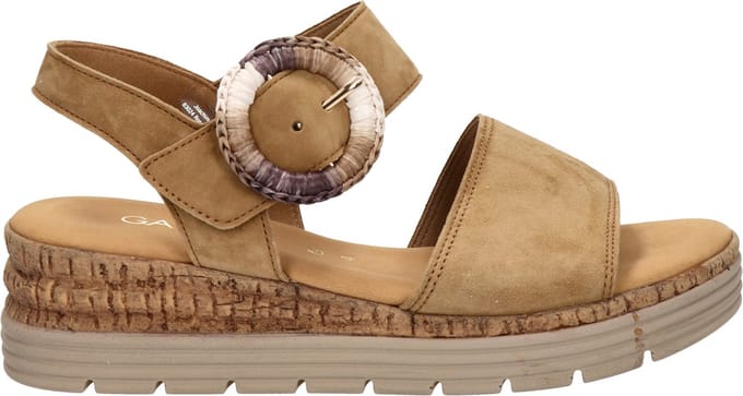 Gabor 706 Sandalen - Met Sleehak - Dames - Camel - Maat 35,5