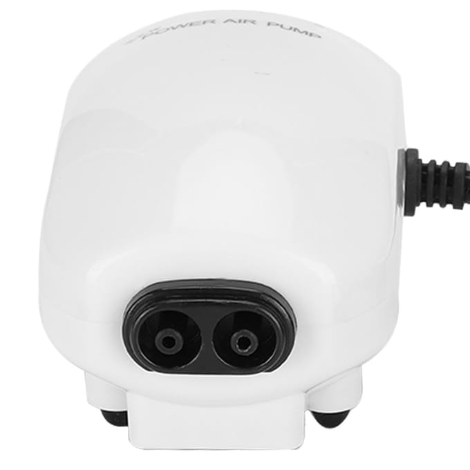 Aquarium Lucht Zuurstofpomp Vissenkom Beluchtingsmachine Stil Dubbele Uitgang white