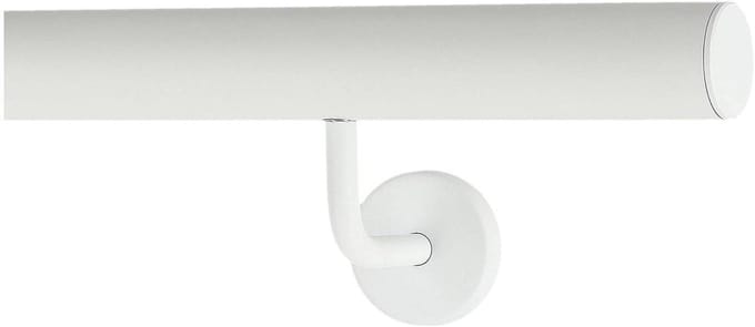Wandleuning - Trapleuning Reling - Veilig Lopen - Roestvrijstalen Houder - 150 cm - Wit