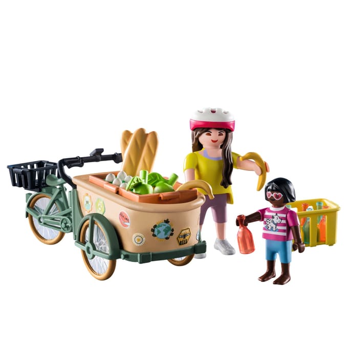 Simulatiespellen voor fietser + fiets + voorfietskar Playmobil