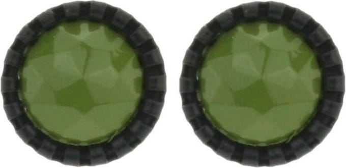Behave - Oorstekers - Rond 1,3 cm - Olijf Groen
