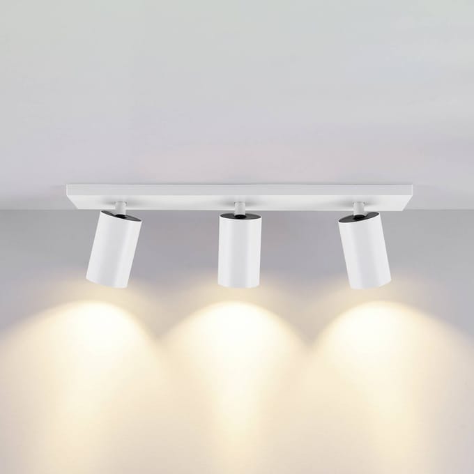 Deko-Light CAN TILT plafondspot, wit, 48 x 9 cm, 3-lamps, metaal GU10