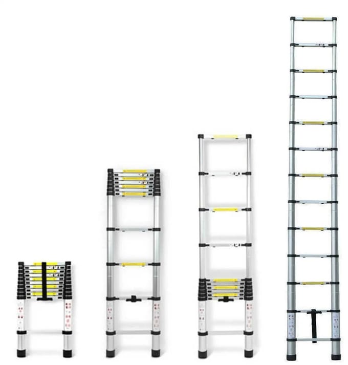Telescoopladder Aluminium - Vouwladder - 5M