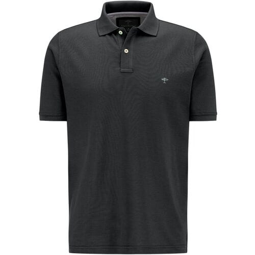 Fynch-Hatton Polo Uni Cotton Zwart / male