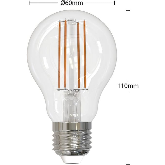 Arcchio LED lamp A60, E27, 6 W, 2.700 K, LED filament lamp, dimbaar