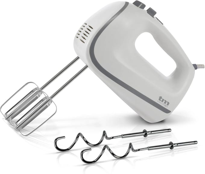 Kneden en Mixen Machine 450W - Handmixer en Deegkneedmachine met Garde en Kneedhaken