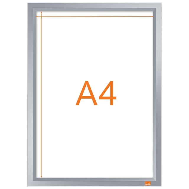 Nobo Impression Pro A4 Kliklijst met Geanodiseerde Frame voor aan de Muur - voor Documenten en Posters