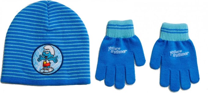 Smurfs winterset Muts Acryl Blauw Donker Blauw 2-delig One-size perfect cadeau