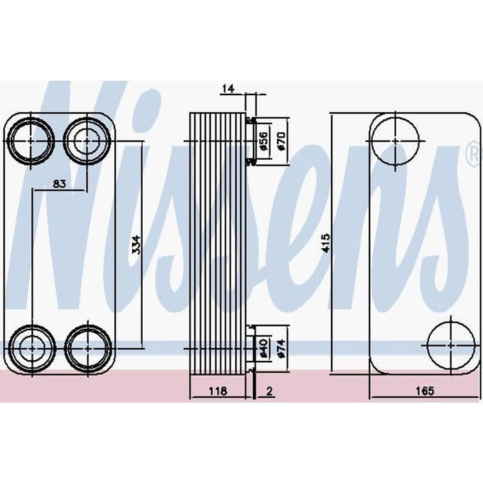 Olie radiator, automatische versnellingsbak NISSENS 90769