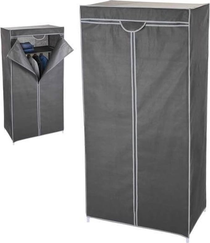 Garderobekast - Kledingkast hang en leg - Grijs - 75 x 45 x 160cm