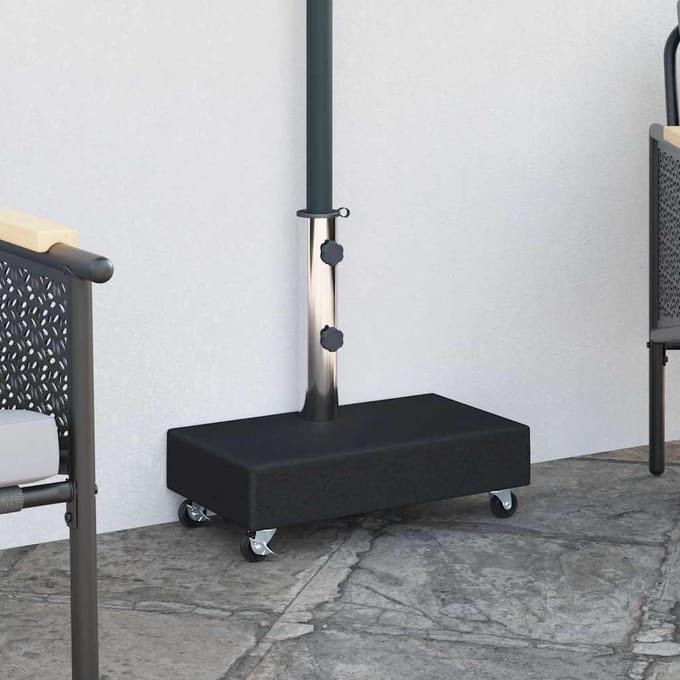 vidaXL - Parasolvoet - 45x25x8 - cm - graniet - zwart