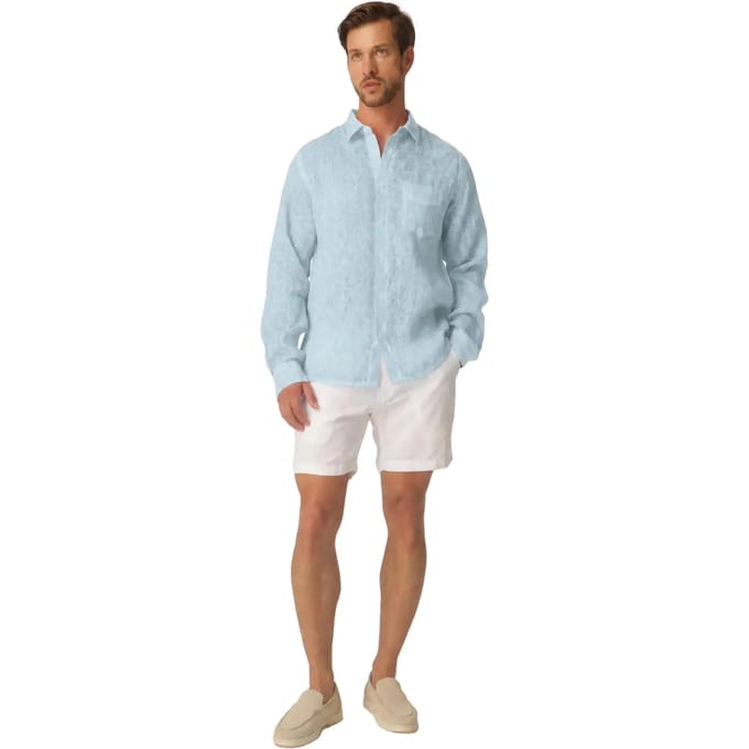 Shirt met lange mouwen Haris Cotton Front Pocket