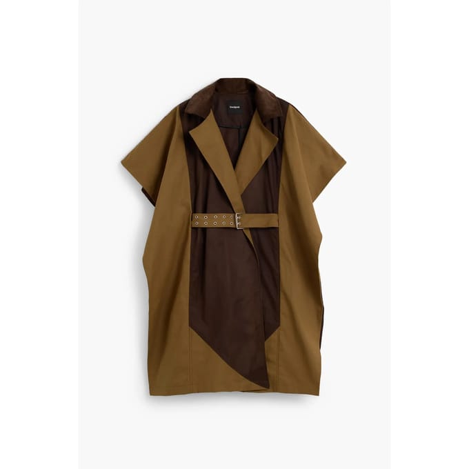 Middeleeuwse Dames Poncho met Ceintuur Desigual