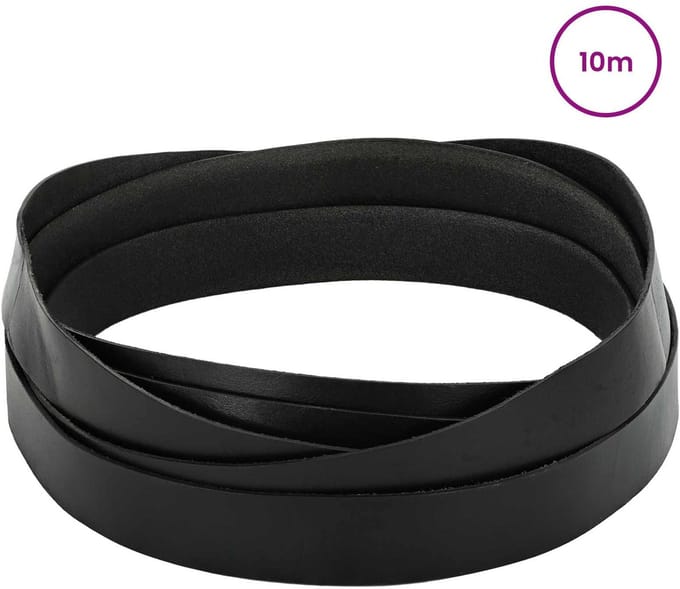 vidaXL - Leren - riem - 1 - Zwart - 1000 - x - 2,5 - cm - Leer