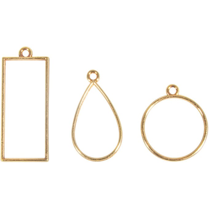 Sieraden metalen frame "Mix van vormen" - Goud