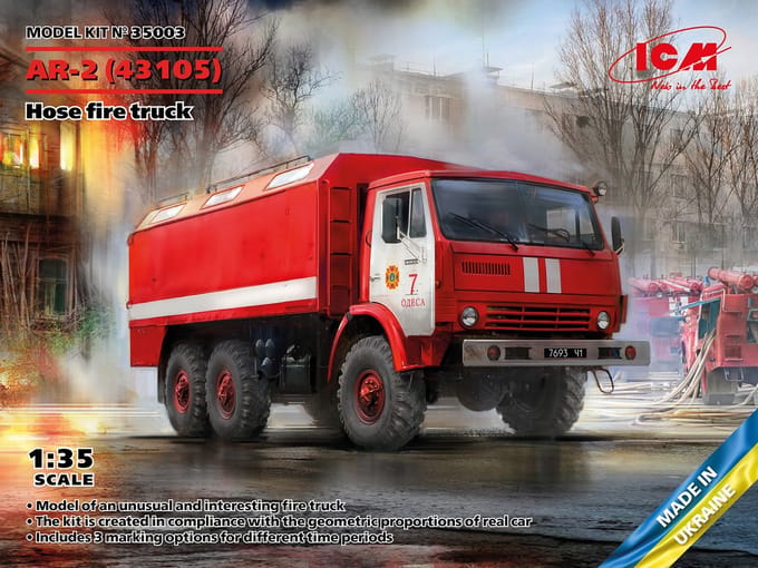 ICM Modelbouwpakket Militaire voertuigen - 35003 Hose Fire Truck - AR-2 - 43105 Plastic - 1:35 - Modelbouw