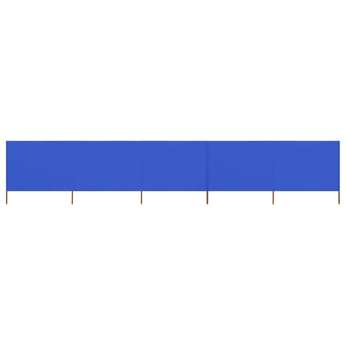 vidaXL - Windscherm - 5-panelen - 600x80 - cm - stof - azuurblauw