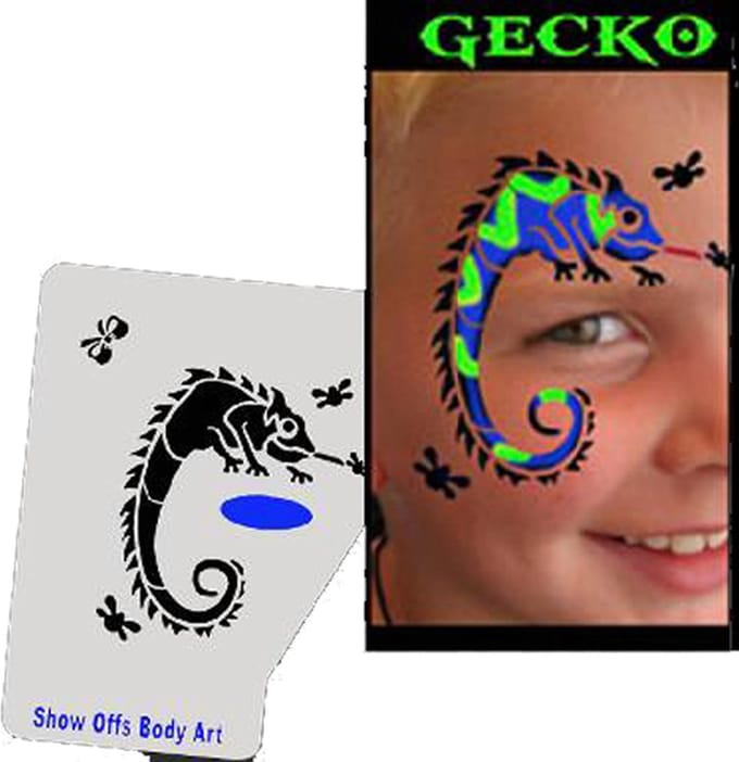 Proaiir Profile Stencil Gecko | Schminksjabloon