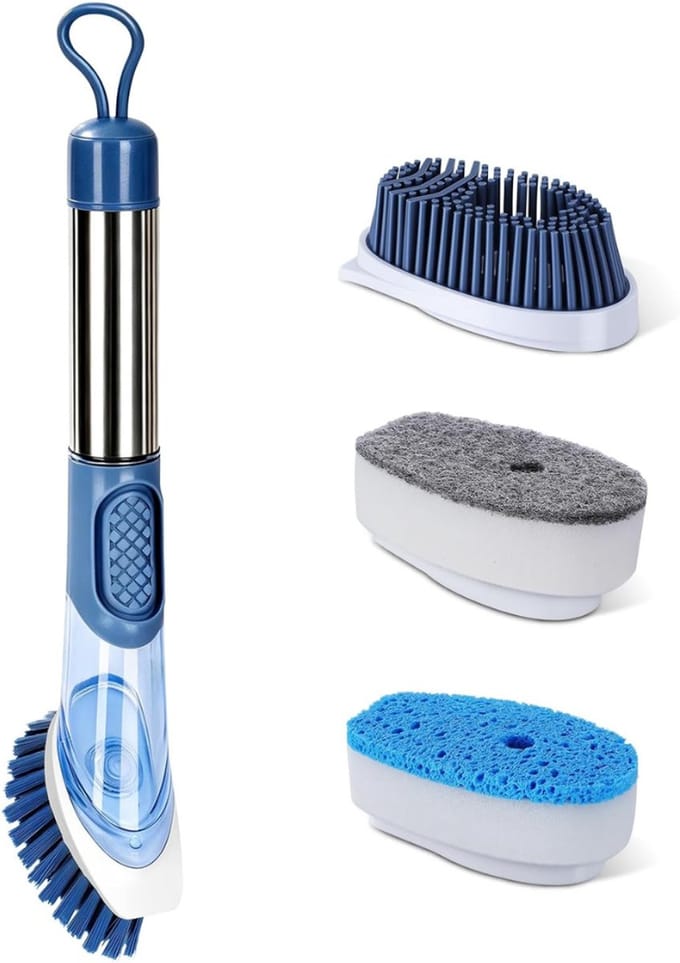 MRKK®Afwasborstel Met Zeepdispenser - Keukenborstel - Afwasborstel
