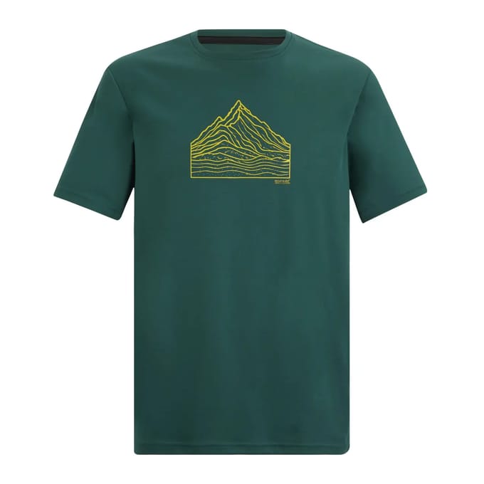 Heren Fingal T-shirt met korte mouwen en gemêleerde print