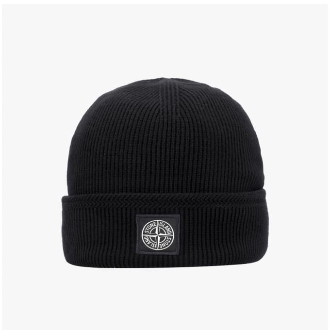 Stone Island Mini Wapen Logo Patch Muts S00d7 L1s15n100102 V0029 L1S15N100102 S00D7 V0029 black