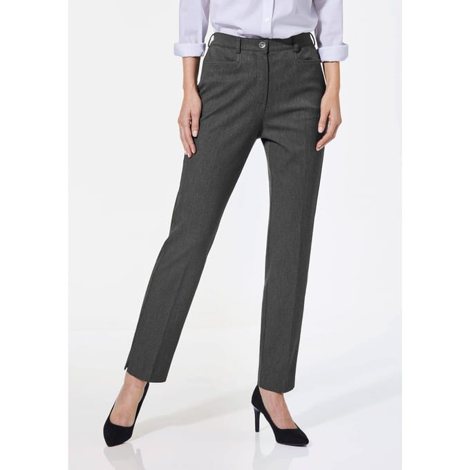 Elastische broek Adelina van Scheiter - antraciet - Gr. 40 van Goldner Fashion