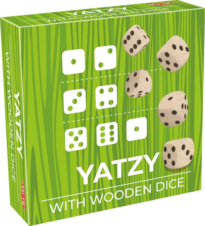 Tactic Yatzy Deluxe – Dobbelspel – Classic Games – Houten Spel – Vanaf 5 jaar