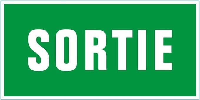 Pickup Pictogram 30x15 cm - Sortie