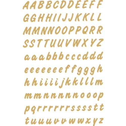 Etiket HERMA 4152 8mm letters A-Z goud op transparant 238 stuks