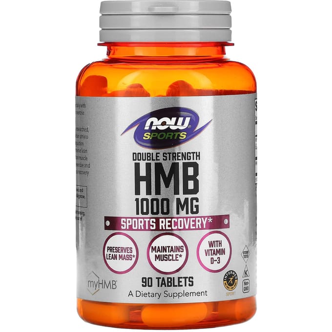 NOW Foods, Sport, HMB, Dubbele Kracht, 1.000 mg, 90 tabletten