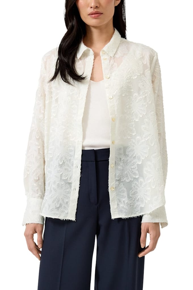 s.Oliver  Blouses Offwhite Talla: 46 | Blusas Outlet | Mujer | Blanco